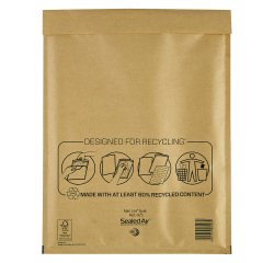 Mail Lite Padded Envelopes H/5 270 (W) x 360 (H) mm Peel and Seal Gold Pack of 50