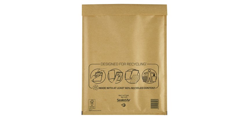 Buste imbottite Sealed Air H/5 - 27 x 36 cm - 79 g/m² avana senza finestra chiusura autoadesiva - 50 unità