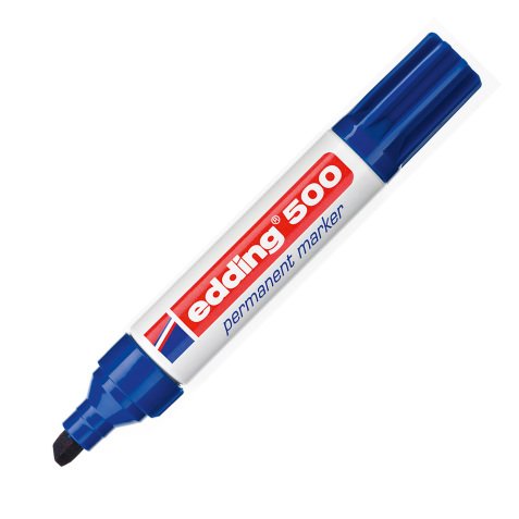 edding Permanent Marker  500 Wedge tip  Blue