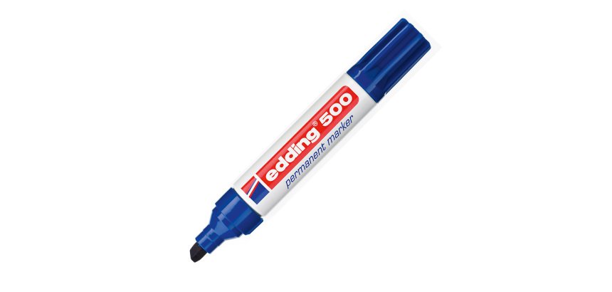 edding Permanent Marker  500 Wedge tip  Blue