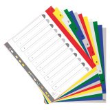 Exacompta Dividers 2512E A4+ Assorted 12 tabs 11 - holes polypropylene 1 to 12