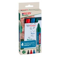 edding Flipchart Marker E31 Round tip Assorted Pack 4