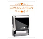 Timbro Trodat Printy 4912 "Congratulazioni" rosso