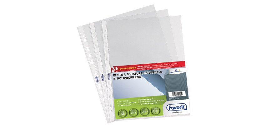 FAVORIT Filling Pockets Standard polypropylene Transparent 50 pieces
