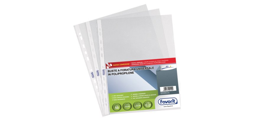 FAVORIT Filling Pockets Standard polypropylene Transparent 50 pieces