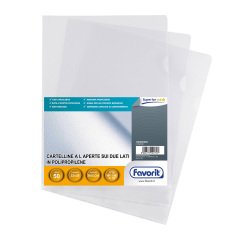 Buste FAVORIT Office a ''L'' A4 Trasparente polipropilene 105 µ 50 unità