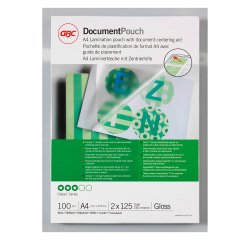 GBC Laminating Pouch A4 Glossy 2 x 125 (250 Microns) Transparent Pack of 100