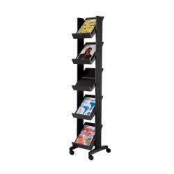 Paperflow Freestanding Literature Display A4+ Black