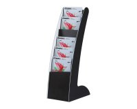 Paperflow Freestanding Literature Display Slim A4 Black