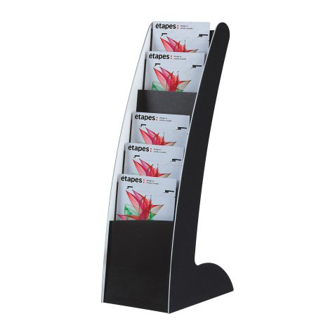 Paperflow Freestanding Literature Display Slim A4 Black