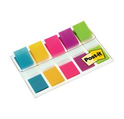 Index Post-it Mini Assortiti senza rigatura 11,9 x 43,2 mm 1,19 x 4,32 cm 70 g/m² 5 unità da 20 segnapagina