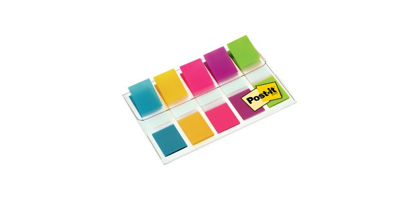 Index Post-it Mini Assortiti senza rigatura 11,9 x 43,2 mm 1,19 x 4,32 cm 70 g/m² 5 unità da 20 segnapagina