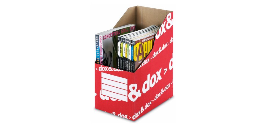 Portariviste Rexel Dox & Dox rosso cartone dorso 26.0 cm 12 unità