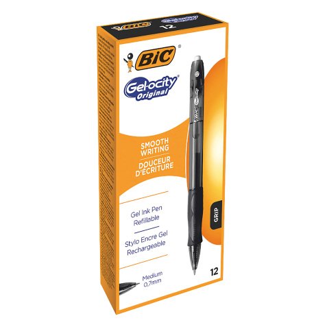 Penna gel scatto Bic Gelocity® fine 12 pezzi 