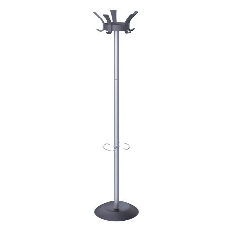 Realspace Coat Stand 38 x 380 x 1700mm Grey