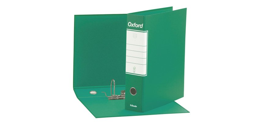 Registratore Protocollo dorso 8 cm Oxford Esselte in cartone 2 anelli A4 verde 6 pezzi