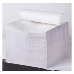 Listing paper 80 columns 56/57gsm microperforation white 1000 sheets