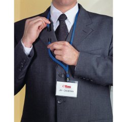 DURABLE Lanyard 440 x 10mm Blue 811907 Pack of 10