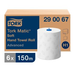 Tork Hand Towels Without feather edge White 2 Ply 290067 6 Rolls of 625 Sheets