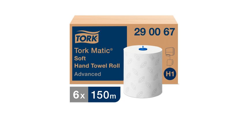 Tork Hand Towels Without feather edge White 2 Ply 290067 6 Rolls of 625 Sheets