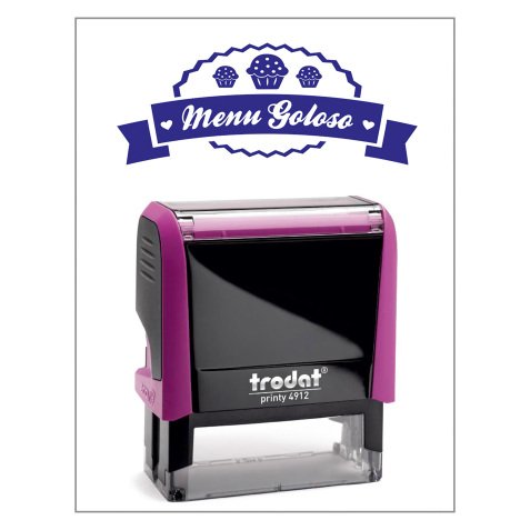 Timbro Trodat Printy 4912 "Menu goloso" viola