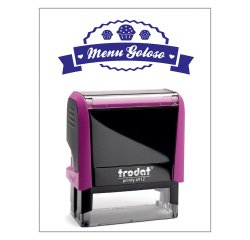 Timbro Trodat Printy 4912 "Menu goloso" viola