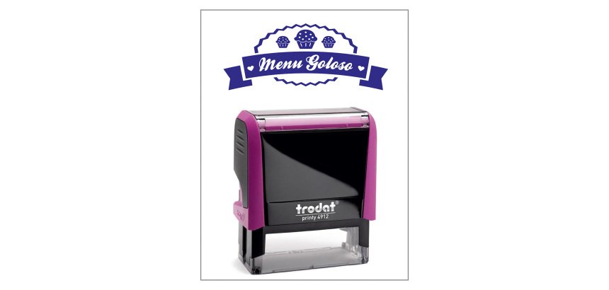Timbro Trodat Printy 4912 "Menu goloso" viola