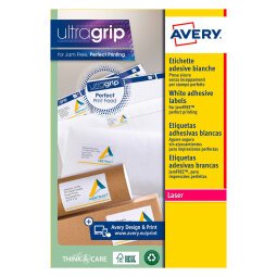 Avery L7159-100 Address Labels Self Adhesive 63.5 x 33.9 mm White 100 Sheets of 24 Labels