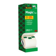 Confezione convenienza 7+1 Nastro adesivo Scotch Magic 810 19 mm x 33 m trasparente