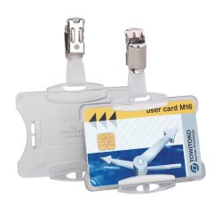 Durable Portabadge Con Clip Per 1 Tessera 54X87 Mm Trasparente 25 Unità