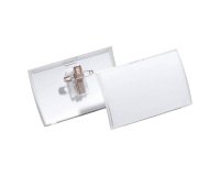 DURABLE Portanome CLICK FOLD 54x90 mm in PPL con combi clip (clip + spilla) 25 unità