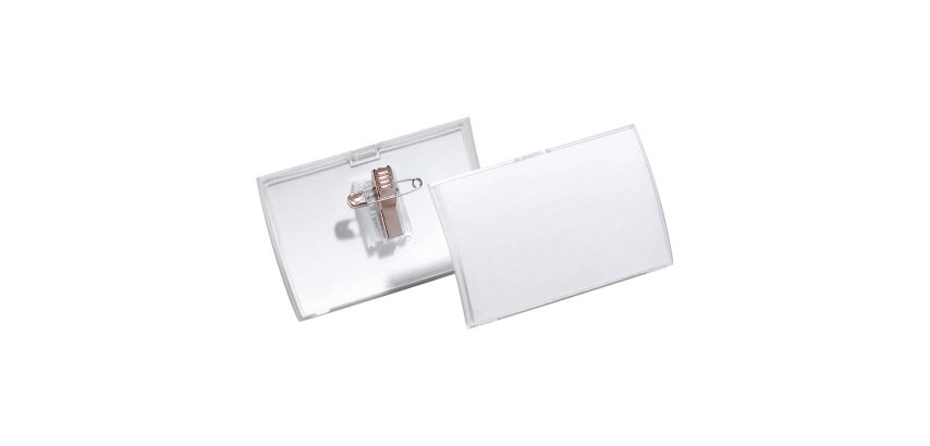DURABLE Executive Name Badge with Combi Clip Landscape 90 x 54 mm Pack of 25