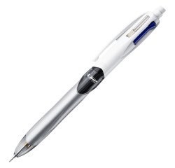 Penna a sfera a scatto BIC 4 Colori Multifunzione 3+1 portamine HB 0,7mm, nero blu rosso,1mm
