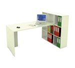 Postazione di lavoro Home Office Cube completa di scrivania e libreria da 6 oppure 9 caselle