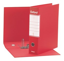 Registratore Commerciale dorso 8 cm Oxford Esselte in cartone 2 anelli A4 rosso 6 pezzi