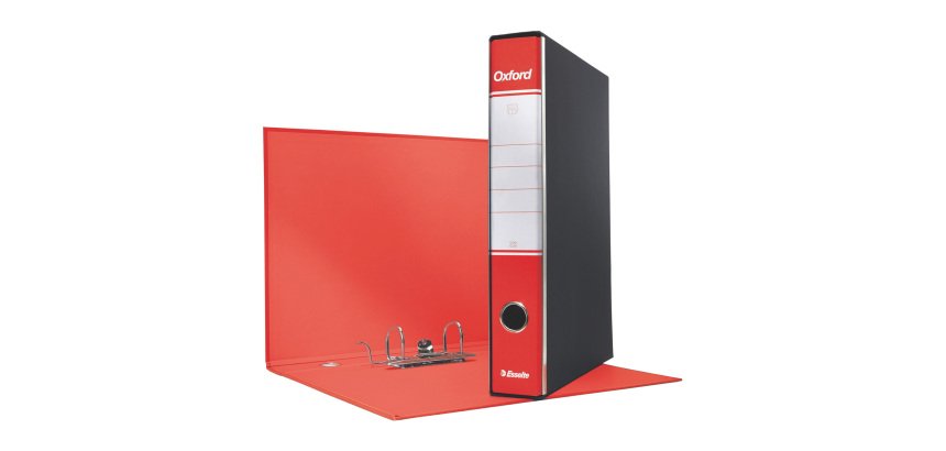 Registratore Protocollo dorso 5 cm Oxford Esselte in cartone 2 anelli A4 rosso 6 pezzi