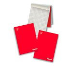 Blocchi Pigna Master A4 Rosso quadretti 10 mm 29,7 (h) x 21 (l) cm microperforazione 90 g/m² 5 unità da 90 fogli