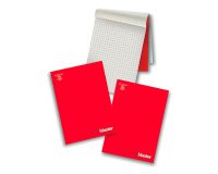 Blocchi Pigna Master A4 Rosso quadretti 10 mm 29,7 (h) x 21 (l) cm microperforazione 90 g/m² 5 unità da 90 fogli