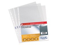 Buste a perforazione Universale Favorit  Air 22 x 30 cm trasparente polipropilene finitura goffrata a buccia d'arancia spessore leggero 100 unità