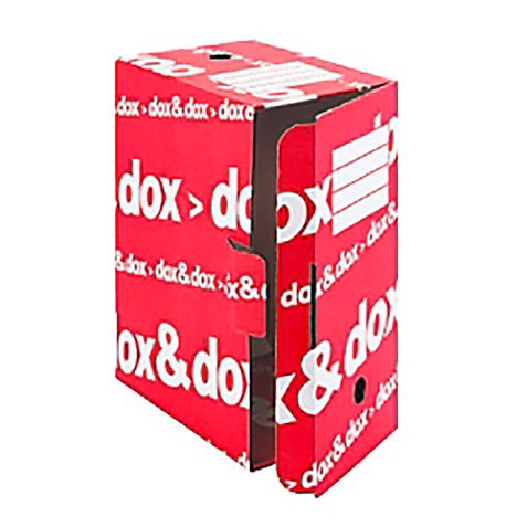 Scatole archivio Rexel Dox & Dox rosso cartone dorso 17.5 cm 12 unità