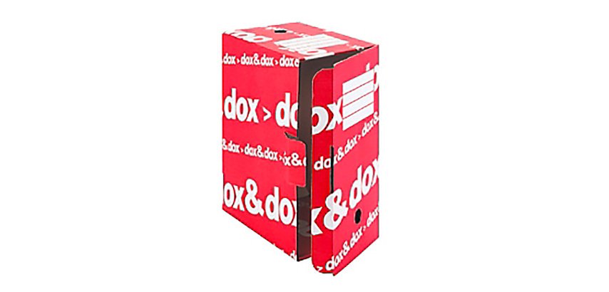 Scatole archivio Rexel Dox & Dox rosso cartone dorso 17.5 cm 12 unità