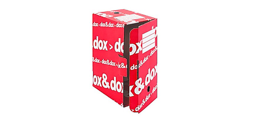 Scatole archivio Rexel Dox & Dox rosso cartone dorso 17.5 cm 12 unità