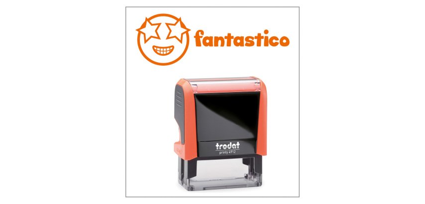 Timbro Trodat Printy 4912 "Fantastico" arancione