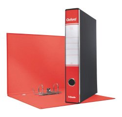 Registratore Commerciale dorso 5 cm Oxford Esselte in cartone 2 anelli A4 rosso 6 pezzi