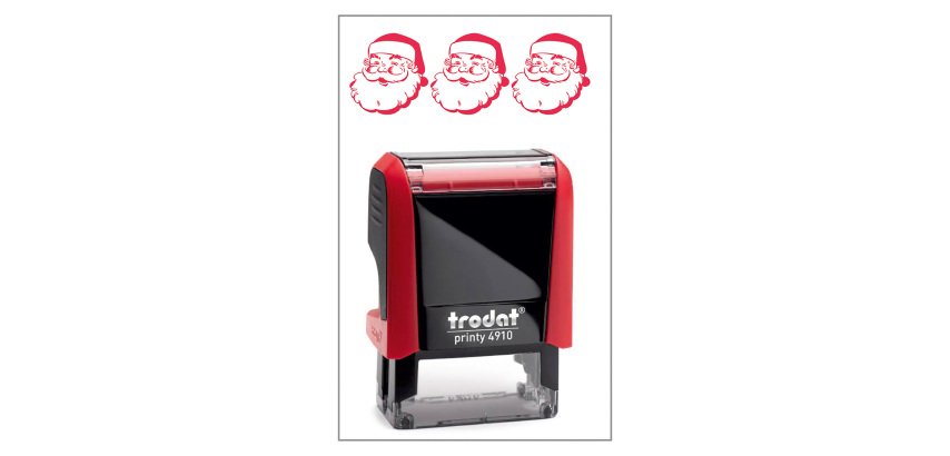 Timbro Trodat Printy 4910 "Babbo Natale" rosso