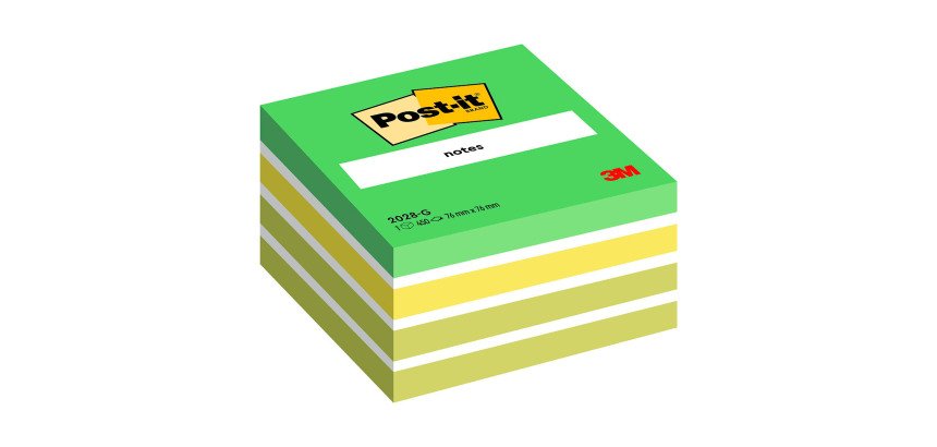 Post-it Sticky Notes Cube 76 x 76 mm Pastel Green 450 sheets