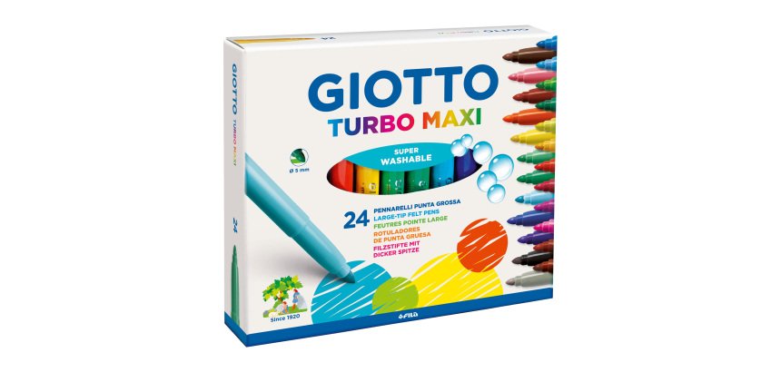 GIOTTO Fiber Pen Turbo Maxi Assorted Pack 12