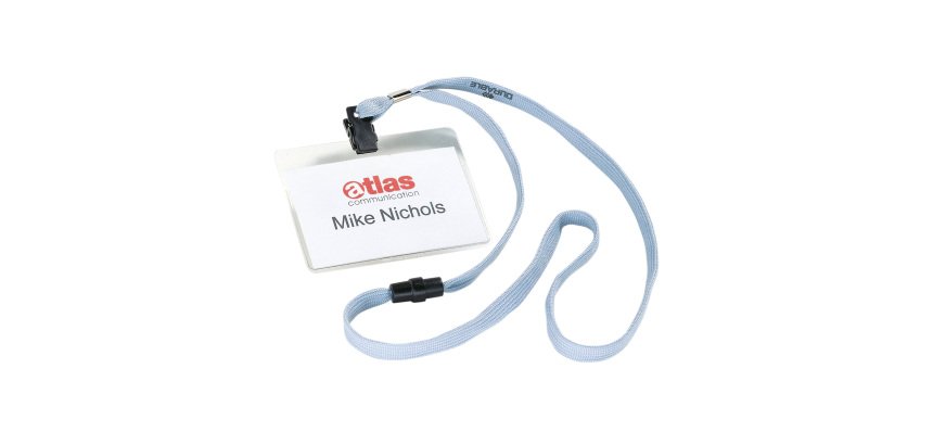 DURABLE Portanome 60x90 mm con cordoncino in tessuto 10 pezzi