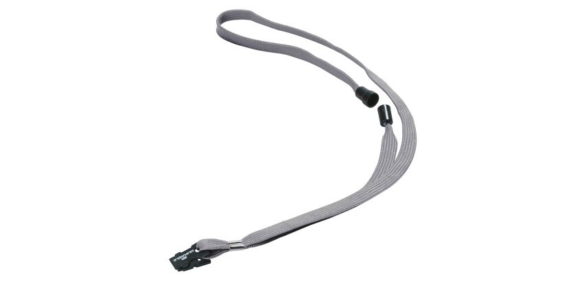 Durable Cordoncino In Tessuto 1X44 Cm Con Clip In Plastica Grigio 10 Unità