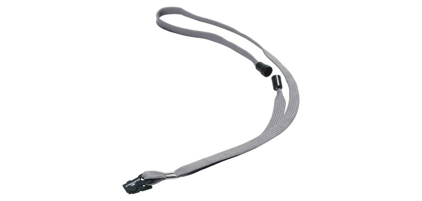 Durable Cordoncino In Tessuto 1X44 Cm Con Clip In Plastica Grigio 10 Unità